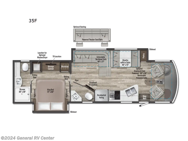 2024 Winnebago Adventurer 35F - New Class A For Sale by General RV Center in Fort Pierce, Florida