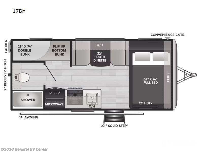 2025 Keystone Outback 17BH - New Travel Trailer For Sale by General RV Center in Fort Pierce, Florida