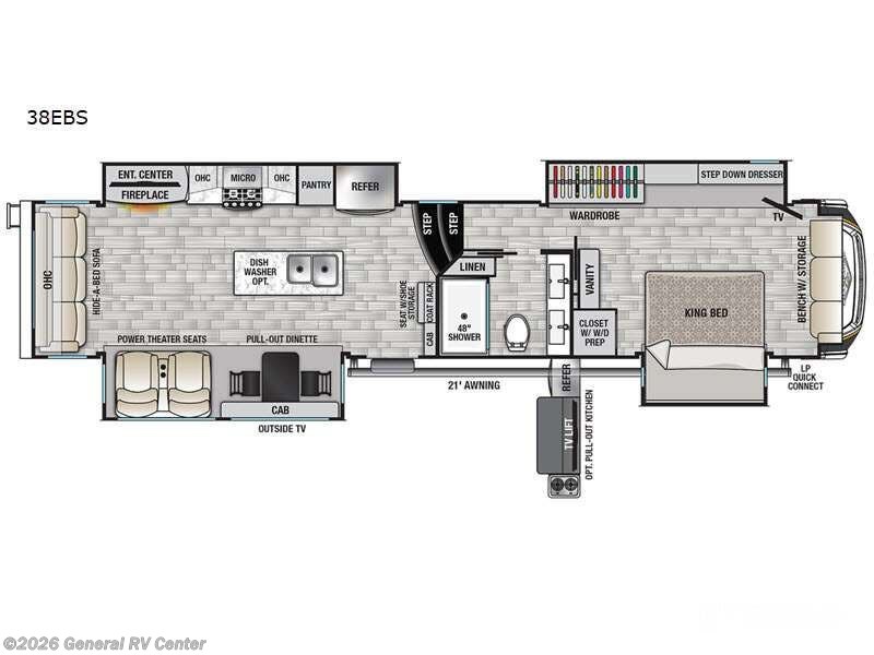 2022 Forest River Cedar Creek CHAMPAGNE 38EBS - Used Fifth Wheel For Sale by General RV Center in Fort Pierce, Florida