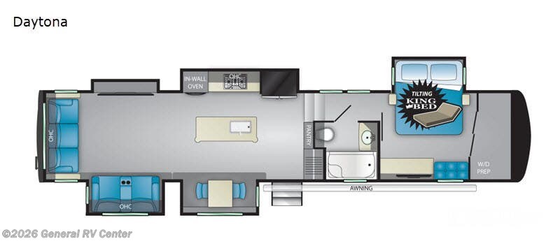 2020 Heartland Landmark 365 DAYTONA 5S - Used Fifth Wheel For Sale by General RV Center in Fort Pierce, Florida