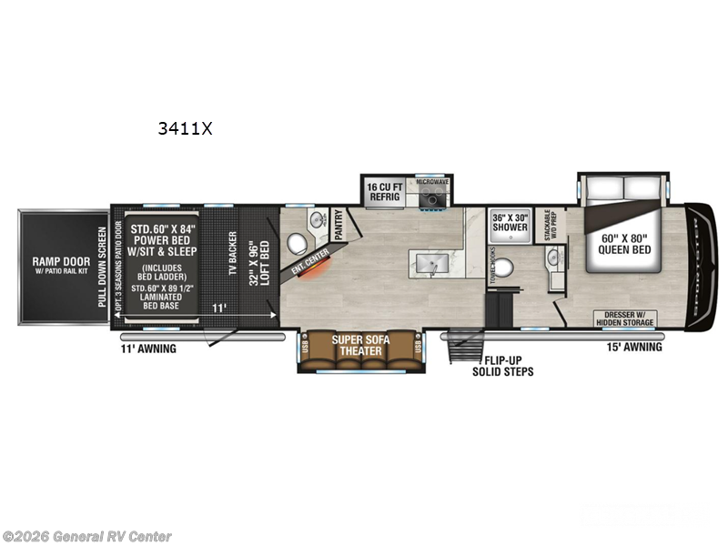 2025 K-Z Sportster 3411X - New Fifth Wheel For Sale by General RV Center in Fort Pierce, Florida