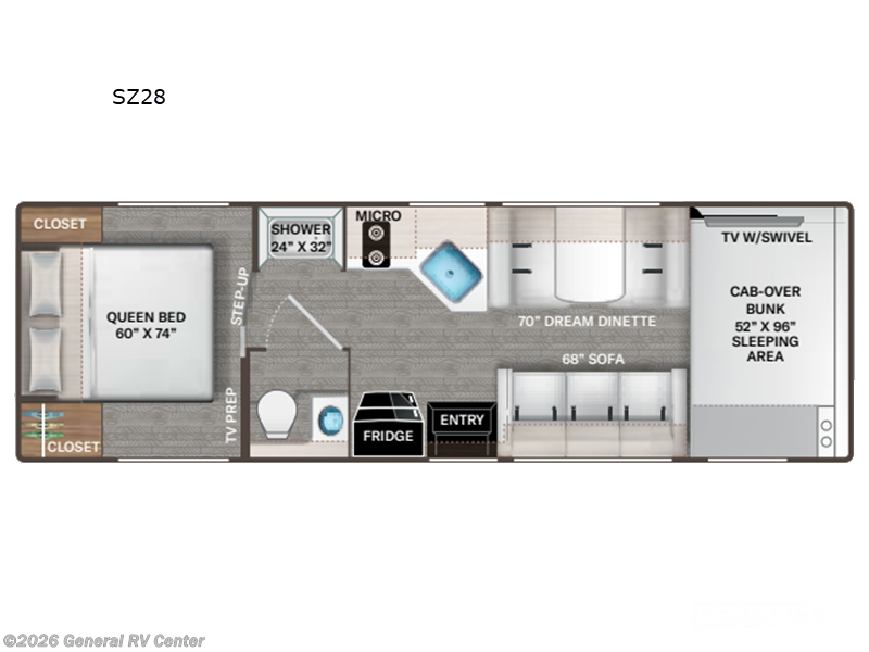 2026 Thor Motor Coach Pasadena SZ28 - New Class C For Sale by General RV Center in Fort Pierce, Florida