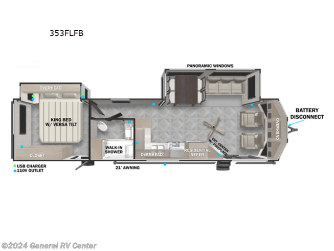 2024 Forest River Salem Villa Series 353FLFB - New Destination Trailer For Sale by General RV Center in  Fort Myers, Florida