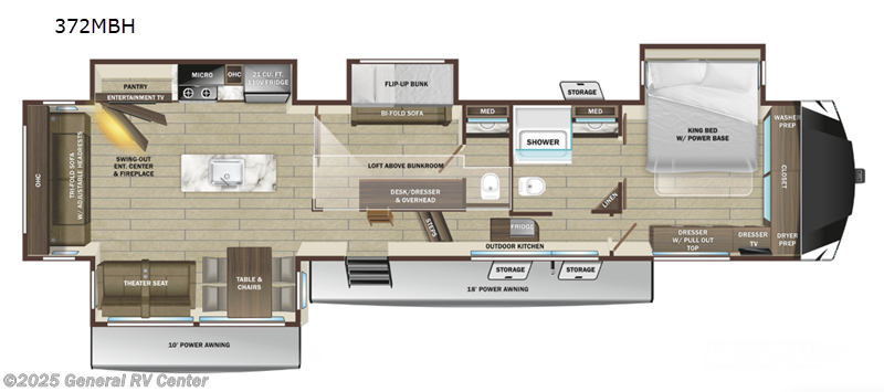 2026 Highland Ridge Open Range 3X372MBH - New Fifth Wheel For Sale by General RV Center in Fort Myers, Florida