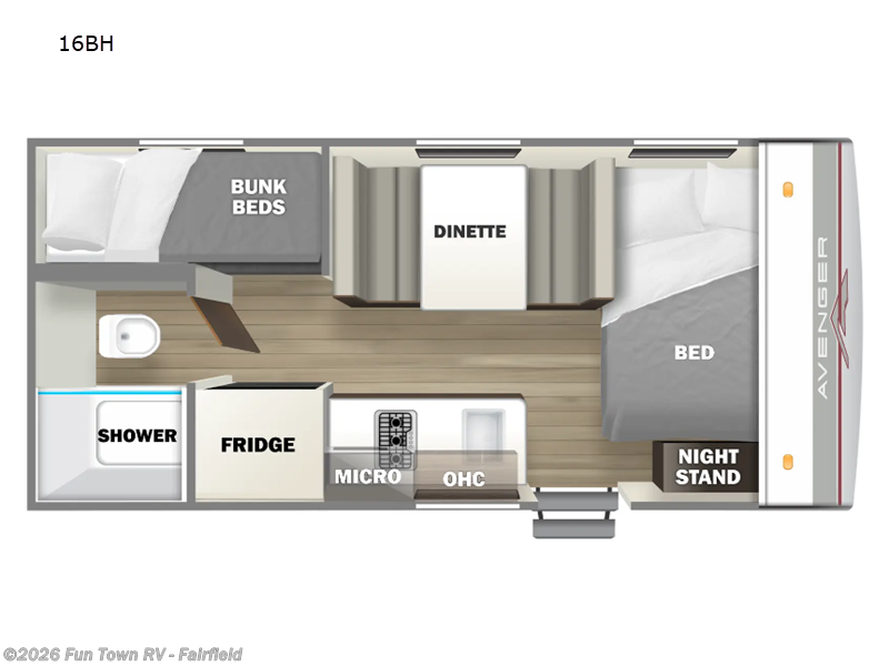 2024 Prime Time Avenger LT 16BH - Used Travel Trailer For Sale by Fun Town RV - Fairfield in Fairfield, Texas