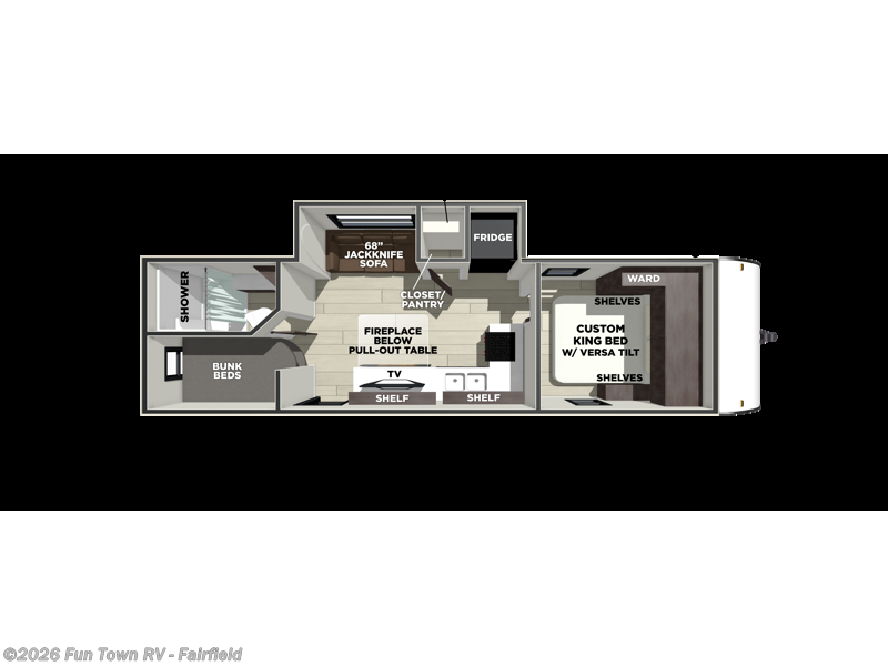 2026 Forest River Wildwood 260ICE - New Travel Trailer For Sale by Fun Town RV - Fairfield in Fairfield, Texas features Slideout