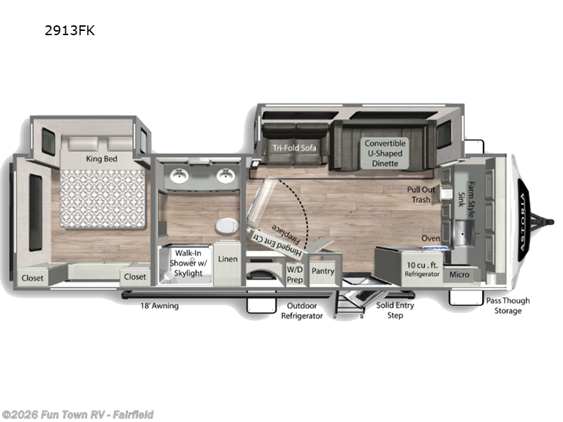 2023 Dutchmen Astoria 2913FK - Used Travel Trailer For Sale by Fun Town RV - Fairfield in Fairfield, Texas features Slideout