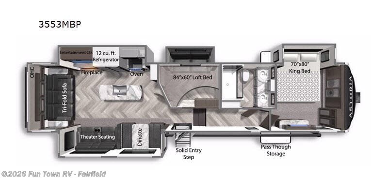 2020 Dutchmen Astoria 3553MBP - Used Fifth Wheel For Sale by Fun Town RV - Fairfield in Fairfield, Texas features Slideout