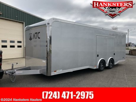 ATC ALL ALUMINUM RACE HAULER
Options:
RM400_B85702400+0-2T5.2K-CFG-PED
BASE MODEL - RM400_B85702400+0-2T5.2K-BAS-PED
CEILING, OPEN-RM4_B85_2400
VENT, ROOF, MANUAL
LIGHT, DOME W SWITCH
DOOR, RAMP-RM4__B8570___EXTMFT
FLOORING, EXTRUDED-RM4__B85_2400+0-2T5.2K-BAS-PED
TRIM, MILL FINISH-RM400_B85702400+0-2T5.2K-BAS-PED
INTERIOR WALL, WOOD-RM400_B85702400+0-2T5.2K-BAS-PED
PREMIUM ESCAPE DOOR PKG
AXLE TORSION 5.2K STANDARD ST225-75R15 LRE - 85WIDE - MFT
CABINET PKG - RM400 NO CABINETS
MOUNT, WALL, SPARE TIRE, ST225-75R15, LRE, 15X6, 6-5.5
JACK, TONGUE, MANUAL, 5K, SILVER
SPARE TIRE, ST225-75R15, LRE, 15X6, 6-5.5, BLACK LIGER AL, WESTLAKE
All Standard Features
* Frame Features
* Full Perimeter Aluminum Frame
* All-Tube Aluminum Construction
* Extended Tongue
* Torsion Axles
* Electric Brakes - All Axles
* Breakaway Battery Kit
* 7-Way Trailer Plug
* 2 5/16&quot; Ball Coupler
* Safety Chains
* 5,000 lb Manual Crank Jack
* 16&quot; O/C Floor Crossmembers
* 16&quot; O/C Wall Crossmembers
* 16&quot; O/C Roof Studs
* Smooth Aluminum Wheel Boxes
* Spread Axle Design w/ Individual Fenderettes
* Aluminum Wheels w/ Radial Tires - Nitro Fill
* Winch Plate
* Spare Tire Wall Mount Backer
* Exterior Features
* .030 Aluminum Skin - Screwless
* One-Piece Aluminum Roof
* 3&quot; Upper Rub Rail Trim
* 3&quot; Lower Rub Rail Trim
* LED Clearance Lights
* LED Tail Lights
* 24&quot; ATP Stoneguard
* 36&quot; 110 Series Door w/ Slam Latch
* Cast Corners w/ Stainless Steel Vertical &amp; Horizontal
* Rear Ramp Door w/ Spring Assist - Engineered Floor
* Transition Flap - Engineered Floor
* Aluminum Bar Locks - Rear Ramp Door
* Rear Skid Plates
* Interior Features
* 3/4&quot; Engineered Wood Subfloor
* (2) 12v LED Dome Lights w/ Switch
* (1) Roof Vent w/ Maxxair Cover
* 7&#39; Interior Height
* (4) 5,000 lb Recessed D-Rings
* 4&#39; Beavertail (3&#39; for 20&#39; Trailer)
* 3/8&quot; Engineered Wood Walls
* Open Stud Ceiling w/ Mill Finish Cove
