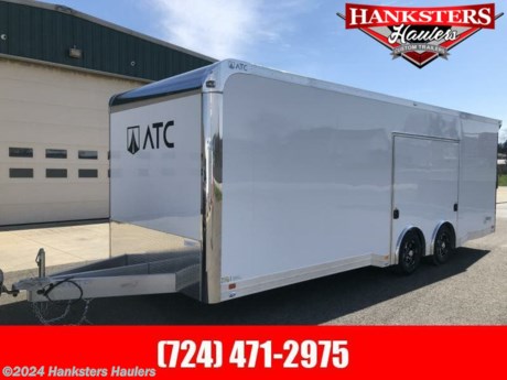ATC ALL ALUMINUM RACE HAULER
Options:
RM500_B85702400+0-2T5.2K-CFG-PED
BASE MODEL - RM500_B85702400+0-2T5.2K - BAS-PED
CEILING, OPEN-RM5__B85_2400
VENT, ROOF, MANUAL
LIGHT, DOME W SWITCH
DOOR, RAMP-RM5__B8570___EXTMFT
TURN SIGNAL, STANDARD, MD1-MFT
FLOORING, EXTRUDED, MD1, RM5__B85_2400, -CMP, +WNH, W PED
TRIM, MILL - RM500_B85702400+0-2T5.2K - BAS-PED
INTERIOR WALL, WOOD, RM5___B85702400, W-PED
PREMIUM ESCAPE DOOR PKG
AXLE TORSION 5.2K STANDARD ST225-75R15 LRE - 85WIDE - MFT
CABINET PKG - NO CABINETS
MOUNT, WALL, SPARE TIRE, ST225-75R15, LRE, 15X6, 6-5.5
SPARE TIRE, ST225-75R15, LRE, 15X6, 6-5.5, BLACK LIGER AL, GOODYEAR
WINCH BOX, INFLOOR, EXTRUDED
JACK, TONGUE, MANUAL, 5K, SILVER
All Standard Features
* Frame Features
* Full Perimeter Aluminum Frame
* All-Tube Aluminum Construction
* Extended Tongue
* Torsion Axles
* Electric Brakes - All Axles
* Breakaway Battery Kit
* 7-Way Trailer Plug
* 2 5/16&quot; Ball Coupler
* Safety Chains w/ Storage Hooks
* 5,000 lb Manual Crank Jack
* 16&quot; O/C Floor Crossmembers
* 16&quot; O/C Wall Crossmembers
* 16&quot; O/C Roof Studs
* Smooth Aluminum Wheel Boxes
* Spread Axle Design w/ Individual Fenderettes and Perimeter Skirt
* Aluminum Wheels w/ Radial Tires - Nitro Fill
* Winch Plate
* Spare Tire Wall Mount Backer
* Exterior Features
* .040 Aluminum Skin - Screwless
* Screwless/Rivetless Aluminum Exterior
* One-Piece Aluminum Roof
* 4&quot; Upper Rub Rail Trim
* 7&quot; Lower Rub Rail Trim
* LED Clearance Lights
* LED Slimline Tail Lights - Pair
* 24&quot; ATP Stoneguard
* 36&quot; 405 Series Door (48&quot; Door on 28&#39; model)
* FMVSS Door Latch
* Premium Escape Door
* Cast Corners w/ Stainless Steel Vertical and Horizontal - Polished
* TPO Floor
* Rear Ramp Door - TPO - Gapless Continuous Hinge
* Stainless Steel Paddle Latches
* Transition Flap - TPO
* Rear Skid Plates
* Rear Spoiler - Stainless Steel w/ (3) LED Lights
* Stainless Steel Rear Verticals
* Aluminum Slide In/Out Step
* Interior Features
* Black Coin Floor and Ramp
* (1) Roof Vent w/ Maxxair Cove
* 7&#39; Interior Height
* (4) 5,000 lb Recessed D-Rings
* 4&#39; Beavertail (3&#39; for 20&#39; Trailer)
* Screwless Aluminum Walls
* Screwless Aluminum Ceiling
* 50 Amp Breaker Box with 60 Amp Converter - 12v Fuse Panel - Intellipower
* Motorbase Plug and 25&#39; Shorecord
* 12v AGM Battery
* (3) 15 Amp Interior Outlets (1) Exterior GFI
* (4) 14&quot; 12v LED Lights
* (2) External Scene Lights w/ Switch
* 12v Cut-Off Switch
* A/C Prep and Wire