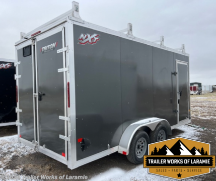 Triton&#39;s enclosed NXT Series trailers for cargo and snowmobiles are designed to get your gear there in style, with rugged aluminum construction and useful features. * All Aluminum Frame * Rear Barn Doors W/Removable ramps * Roof Rack with Ladder * Side Door (Curbside Front) * LED Lights * Side Vents * 3/8&#39; Plywood interior Walls * 3/4&#39; Water Resistant Decking * 24&#39; O/C Floor and Roof Studs * 16&#39; O/C Wall Studs * 2 5/16&#39; ball coupler * Excludes tax, tag, title and registration fees. Dealer documentation fee of $389 not included in price. Excludes tax, tag, title and registration fees. Dealer documentation fee of $389 not included in price.