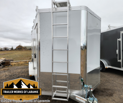 Triton&#39;s enclosed NXT Series trailers for cargo and snowmobiles are designed to get your gear there in style, with rugged aluminum construction and useful features. * All Aluminum Frame * Rear Barn Doors W/Removable ramps * Roof Rack with Ladder and 16 FT Cat Walk on Roof * Side Door (Curbside Front) * LED Lights * Side Vents * 3/8&#39; Plywood interior Walls * 3/4&#39; Water Resistant Decking * 24&#39; O/C Floor and Roof Studs * 16&#39; O/C Wall Studs * 2 5/16&#39; ball coupler * 3&#39; Taller * Excludes tax, tag, title and registration fees. Dealer documentation fee of $389 not included in price.