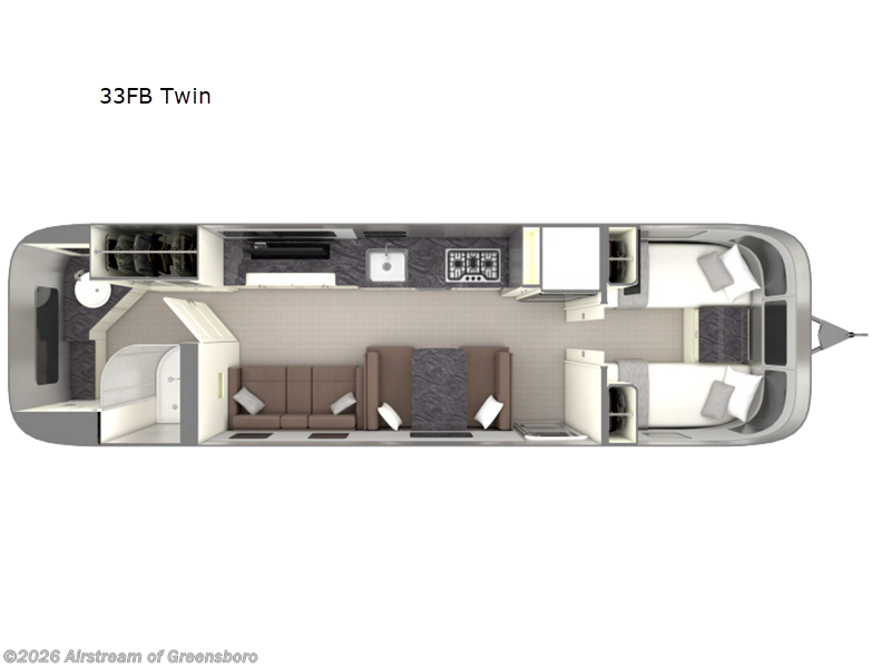 2026 Airstream Classic 33FB Twin - New Travel Trailer For Sale by Airstream of Greensboro in Colfax, North Carolina