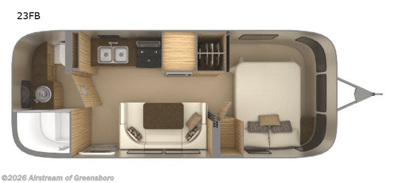 2018 Airstream Flying Cloud 23FB - Used Travel Trailer For Sale by Airstream of Greensboro in Colfax, North Carolina