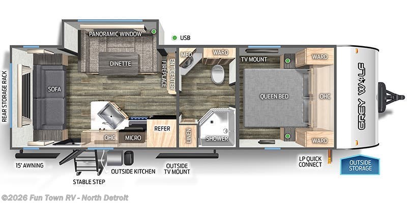 2024 Forest River Cherokee 23MK - Used Travel Trailer For Sale by Fun Town RV - North Detroit in North Branch, Michigan