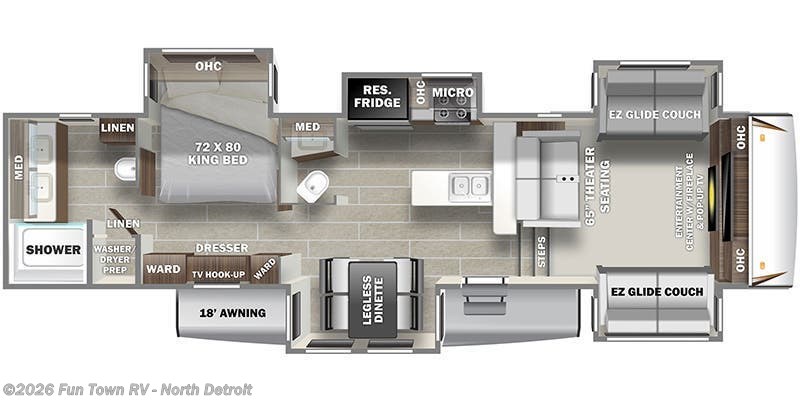 2023 Glaval Primetime SANIBEL 3803WB - Used Fifth Wheel For Sale by Fun Town RV - North Detroit in North Branch, Michigan