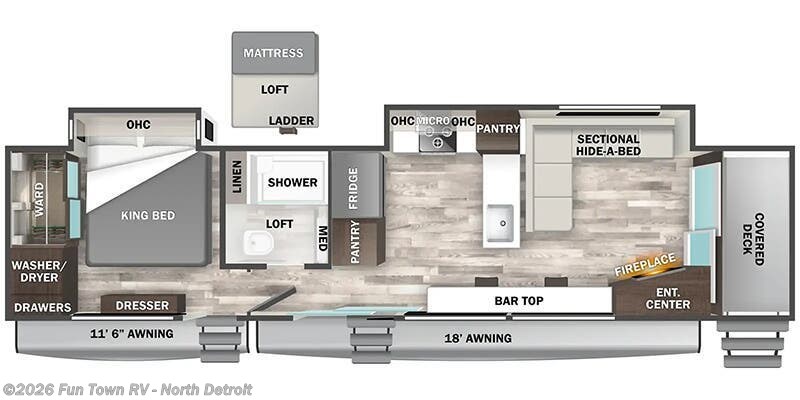 2025 Forest River Cedar Creek Cottage 40CFD - New Destination Trailer For Sale by Fun Town RV - North Detroit in North Branch, Michigan