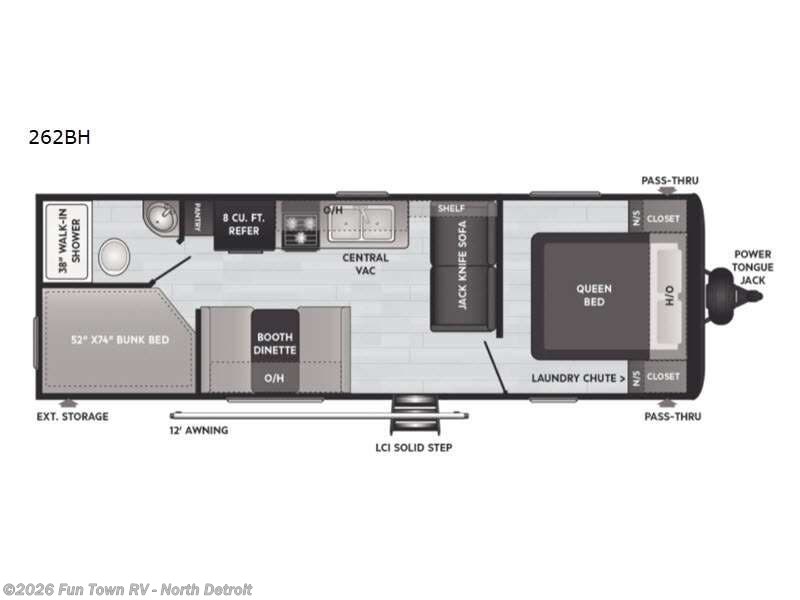 2021 Keystone Hideout 262BH - Used Travel Trailer For Sale by Fun Town RV - North Detroit in North Branch, Michigan