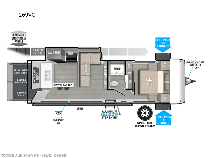 2025 Forest River Salem FSX 269VC - New Travel Trailer For Sale by Fun Town RV - North Detroit in North Branch, Michigan features Slideout