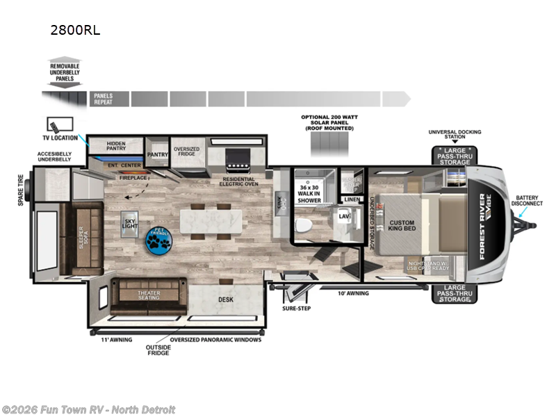 2026 Forest River Vibe 2800RL - New Travel Trailer For Sale by Fun Town RV - North Detroit in North Branch, Michigan features Slideout