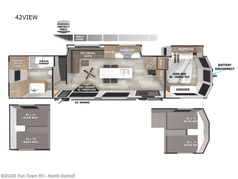2025 Forest River Salem Grand Villa 42VIEW - New Destination Trailer For Sale by Fun Town RV - North Detroit in North Branch, Michigan features Slideout