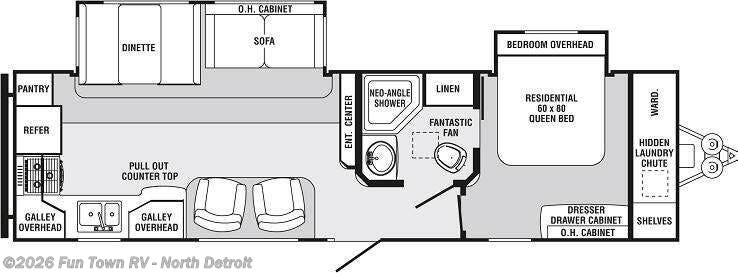 2011 Forest River Sabre 32RKDS - Used Travel Trailer For Sale by Fun Town RV - North Detroit in North Branch, Michigan features Slideout