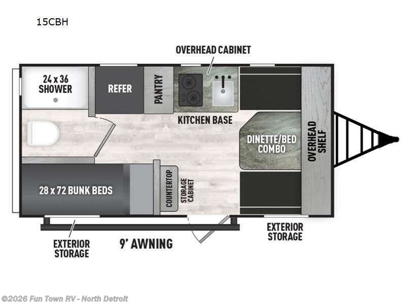 2024 Coachmen Clipper 15CBH - Used Travel Trailer For Sale by Fun Town RV - North Detroit in North Branch, Michigan