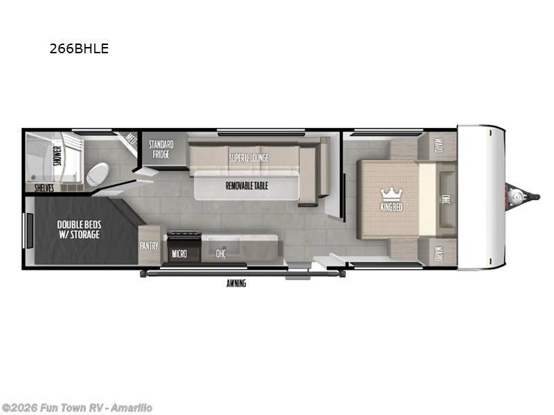 2026 Forest River Salem FSX 266BHLE - New Travel Trailer For Sale by Fun Town RV - Amarillo in Amarillo, Texas