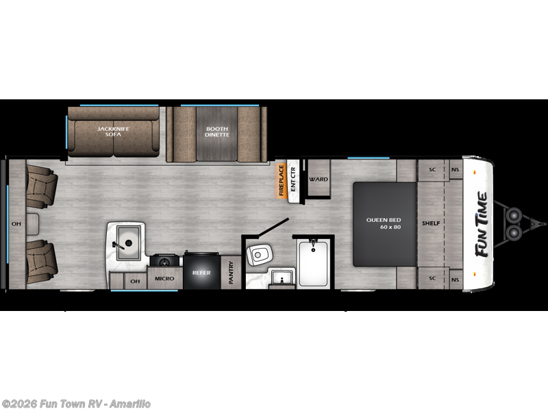 2026 CrossRoads Fun Time 265RL - New Travel Trailer For Sale by Fun Town RV - Amarillo in Amarillo, Texas