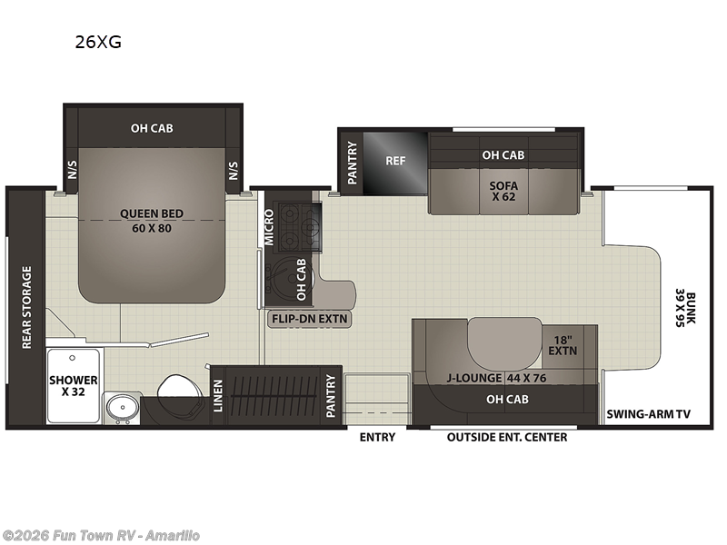 2023 Coachmen Cross Trail XL 26XG Ford E-450 - Used Class C For Sale by Fun Town RV - Amarillo in Amarillo, Texas features Slideout