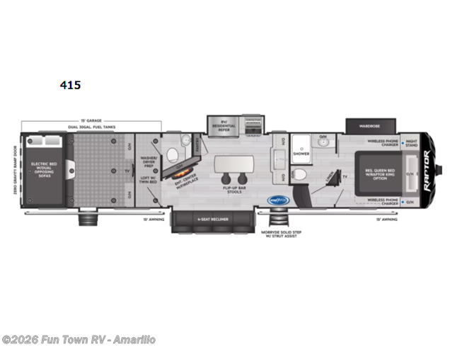 Keydtone Rv Raptor 2023 2023 Keystone Raptor 415 #217984A - For Sale in Amarillo, TX