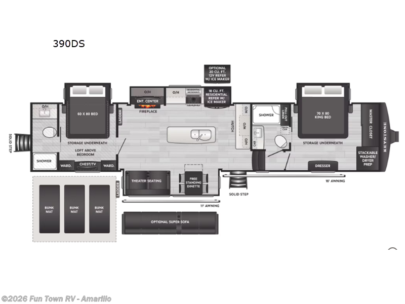 2026 Keystone Alpine Avalanche Edition 390DS - New Fifth Wheel For Sale by Fun Town RV - Amarillo in Amarillo, Texas features Slideout