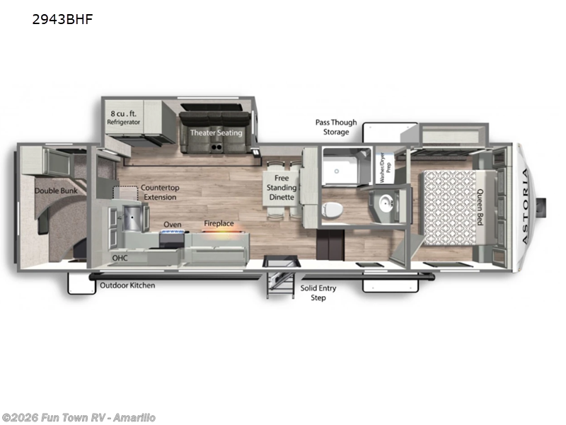 2022 Dutchmen Astoria 2943BHF - Used Fifth Wheel For Sale by Fun Town RV - Amarillo in Amarillo, Texas features Slideout