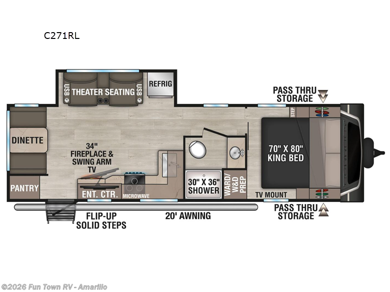 2026 K-Z Connect C271RL - New Travel Trailer For Sale by Fun Town RV - Amarillo in Amarillo, Texas features Slideout