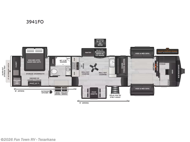 2026 Keystone Montana 3941FO - New Fifth Wheel For Sale by Fun Town RV - Texarkana in Texarkana, Arkansas features Slideout