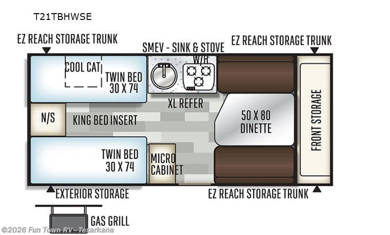 2020 Forest River Flagstaff SE T21TBHWSE - Used Popup For Sale by Fun Town RV - Texarkana in Texarkana, Arkansas