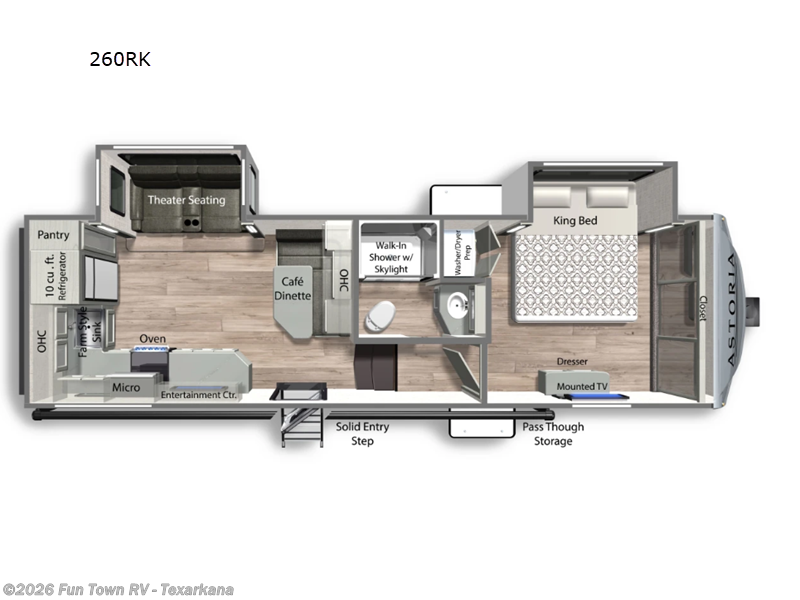2024 Dutchmen Astoria 260RK - Used Fifth Wheel For Sale by Fun Town RV - Texarkana in Texarkana, Arkansas features Slideout