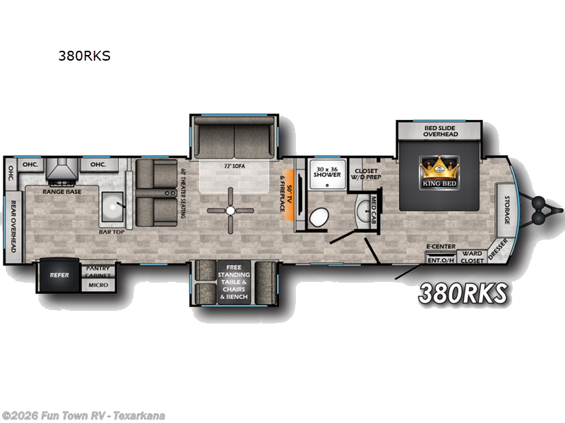 2025 CrossRoads Hampton 380RKS - New Destination Trailer For Sale by Fun Town RV - Texarkana in Texarkana, Arkansas features Slideout