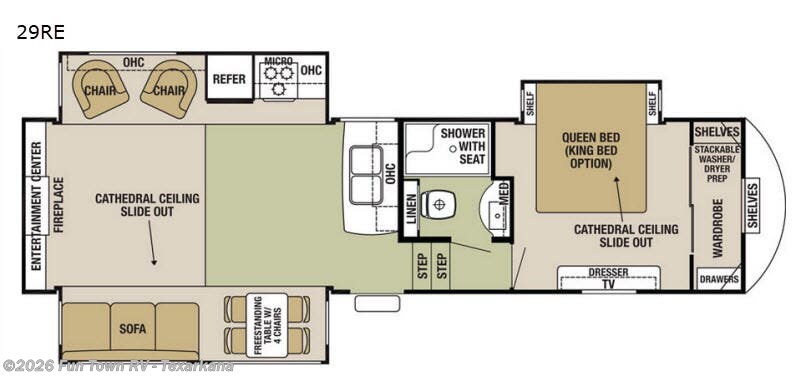 2018 Forest River Cedar Creek Silverback 29RE - Used Fifth Wheel For Sale by Fun Town RV - Texarkana in Texarkana, Arkansas features Slideout