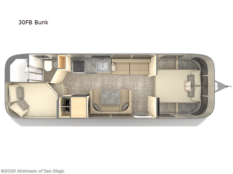 2025 Airstream Flying Cloud 30FB Bunk - New Travel Trailer For Sale by Airstream of San Diego in San Diego, California