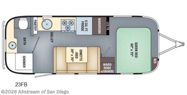 2016 Airstream International Serenity 23FB (Front Queen Bed) - Used Travel Trailer For Sale by Airstream of San Diego in San Diego, California