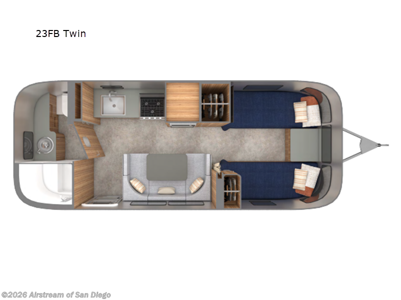 2026 Airstream Trade Wind 23FBT - New Travel Trailer For Sale by Airstream of San Diego in San Diego, California