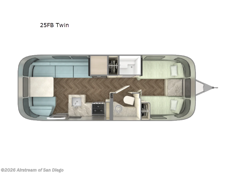 2027 Airstream International 25FB Twin - New Travel Trailer For Sale by Airstream of San Diego in San Diego, California