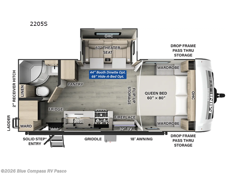 2025 Forest River Rockwood Mini Lite 2205S - New Travel Trailer For Sale by Blue Compass RV Pasco in Pasco, Washington features Slideout