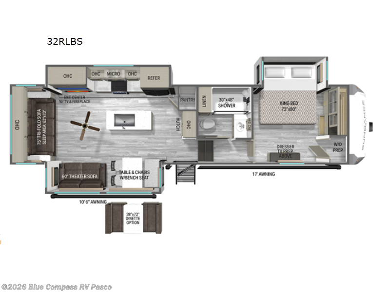2026 Heartland Sundance 32RLBS - New Fifth Wheel For Sale by Blue Compass RV Pasco in Pasco, Washington features Slideout