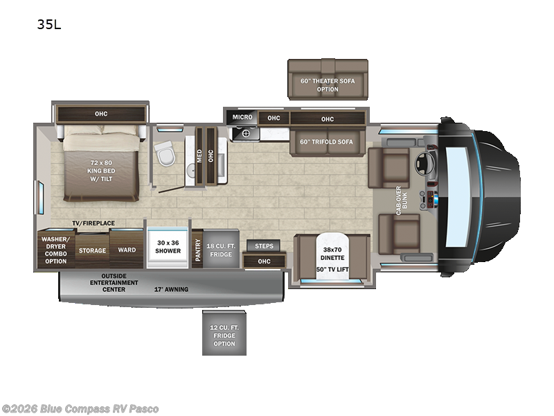 2023 Entegra Coach Accolade XT 35L - Used Super C For Sale by Blue Compass RV Pasco in Pasco, Washington features Slideout