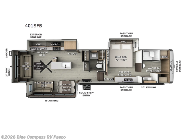 Pasco Blue Dog Rv 2026 Forest River Rockwood Signature 401SFB #T137927 - For Sale in ...