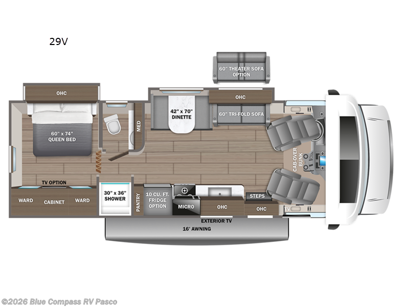 2026 Entegra Coach Esteem 29V - New Class C For Sale by Blue Compass RV Pasco in Pasco, Washington features Slideout