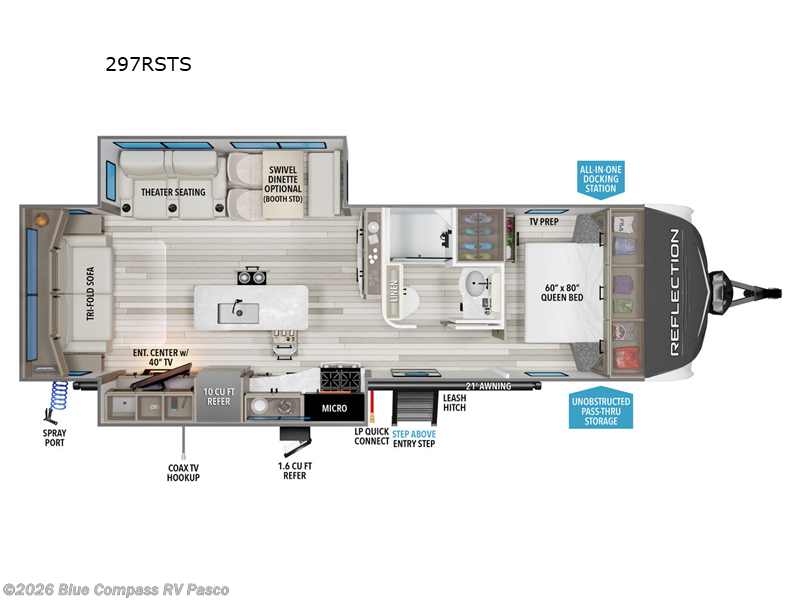 2025 Grand Design Reflection 297RSTS - Used Travel Trailer For Sale by Blue Compass RV Pasco in Pasco, Washington features Slideout
