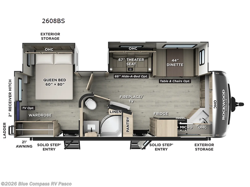 2026 Forest River Rockwood Ultra Lite 2608BS - New Travel Trailer For Sale by Blue Compass RV Pasco in Pasco, Washington features Slideout